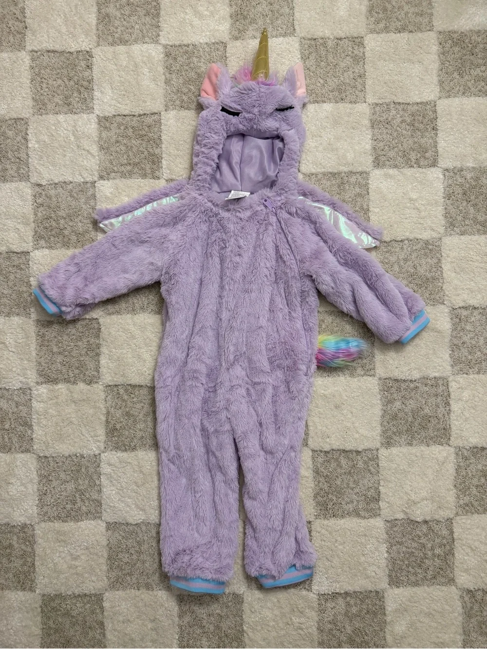 Target Purple Rainbow Unicorn Costume Size 18m-24m
